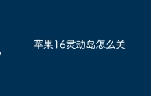 苹果16灵动岛怎么关