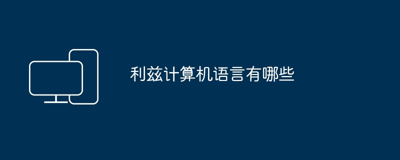 利兹计算机语言有哪些