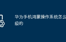华为手机鸿蒙操作系统怎么升级的