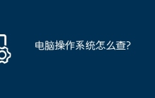 电脑操作系统怎么查?