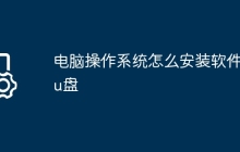 电脑操作系统怎么安装软件到u盘