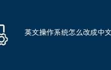 英文操作系统怎么改成中文