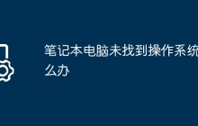 笔记本电脑未找到操作系统怎么办