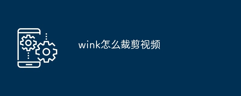 wink怎么裁剪视频