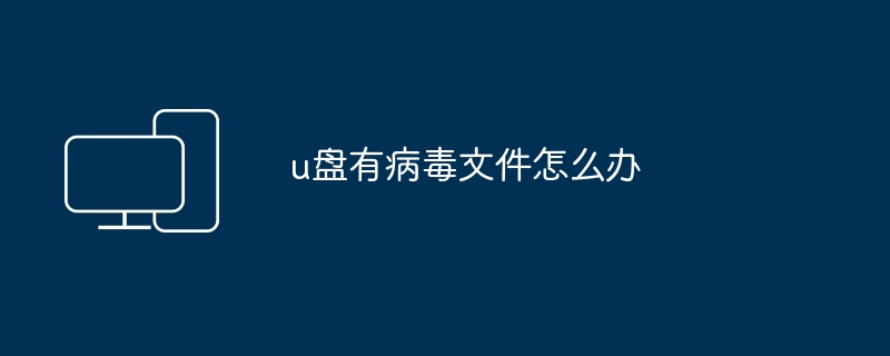 u盘有病毒文件怎么办
