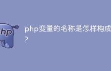 php变量的名称是怎样构成的?