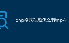 php格式视频怎么转mp4