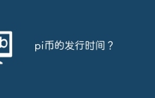 pi币的发行时间？