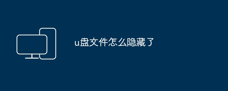 u盘文件怎么隐藏了