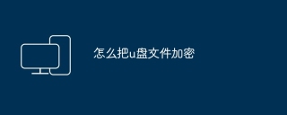 怎么把u盘文件加密
