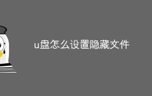 u盘怎么设置隐藏文件