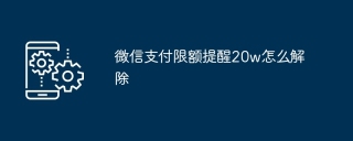 微信支付限额提醒20w怎么解除