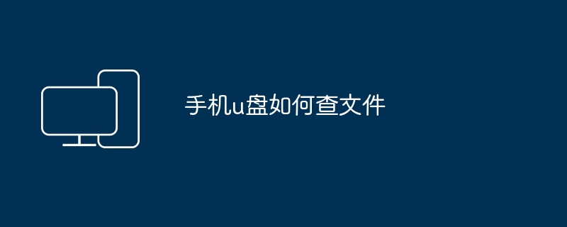 手机u盘如何查文件