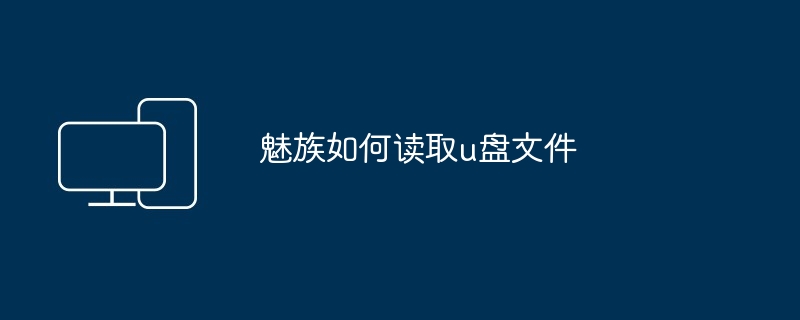 魅族如何读取u盘文件