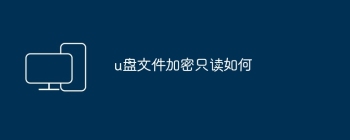 u盘文件加密只读如何