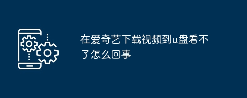 在爱奇艺下载视频到u盘看不了怎么回事