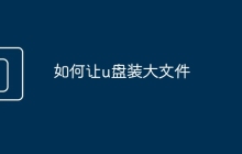 如何让u盘装大文件