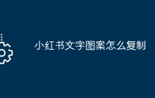 小红书文字图案怎么复制