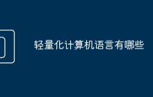轻量化计算机语言有哪些