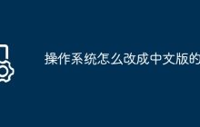 操作系统怎么改成中文版的