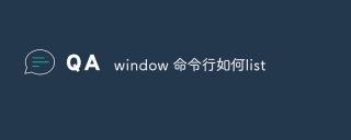 window 命令行如何list