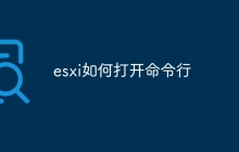 esxi如何打开命令行