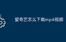 爱奇艺怎么下载mp4视频