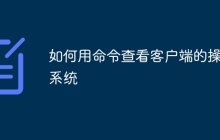 如何用命令查看客户端的操作系统