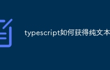 typescript如何获得纯文本