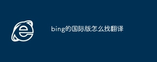 bing的国际版怎么找翻译