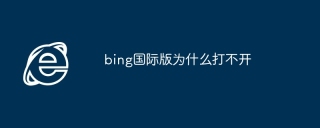 bing国际版为什么打不开