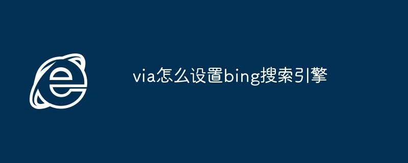 via怎么设置bing搜索引擎