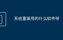 系統(tǒng)重裝用的什么軟件呀