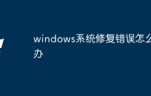 windows系统修复错误怎么办