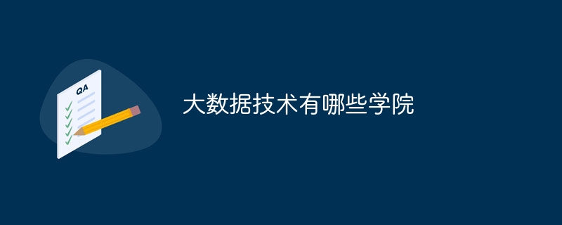 大数据技术有哪些学院