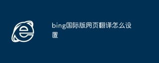bing国际版网页翻译怎么设置