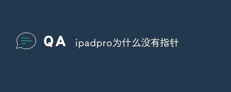 ipadpro为什么没有指针