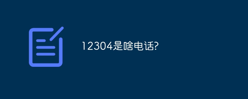 12304是啥电话?