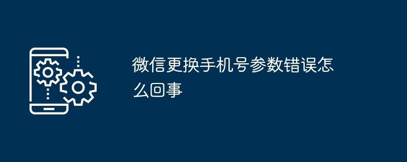 微信更换手机号参数错误怎么回事