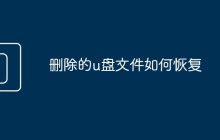 刪除的u盤文件如何恢復(fù)