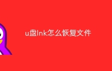 u盘lnk怎么恢复文件