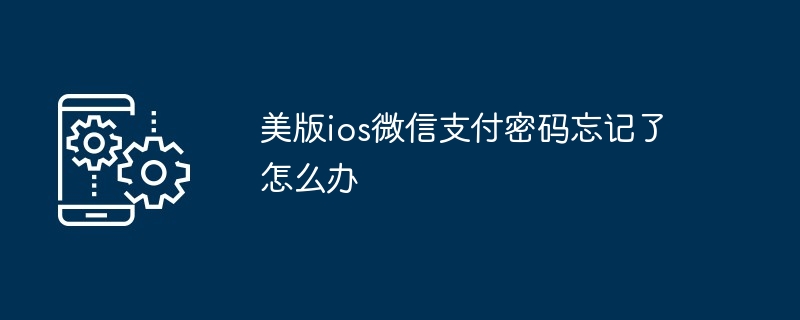 美版ios微信支付密码忘记了怎么办