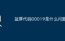 藍(lán)屏代碼00019是什么問(wèn)題