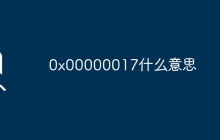 0x00000017什么意思
