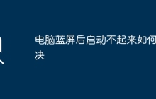 電腦藍(lán)屏后啟動不起來如何解決