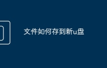 文件如何存到新u盤