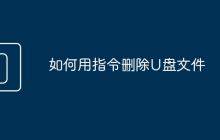 如何用指令刪除U盤文件