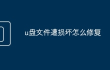 u盤(pán)文件遭損壞怎么修復(fù)