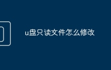 u盤(pán)只讀文件怎么修改