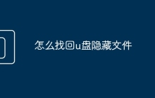怎么找回u盤(pán)隱藏文件